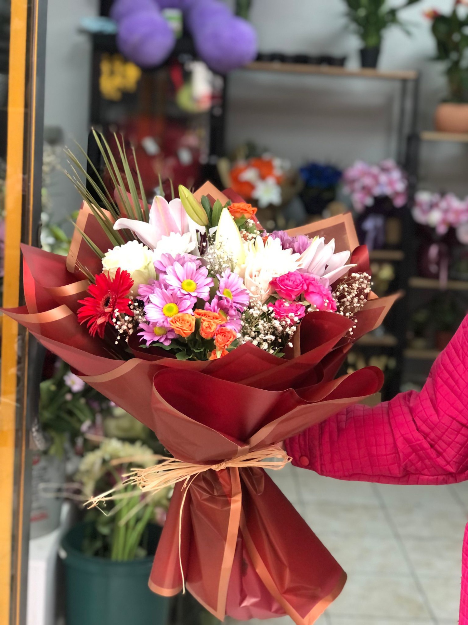 Lilyum, Gerbera ve Çardak Gül Arajman